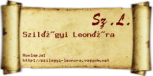 Szilágyi Leonóra névjegykártya