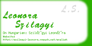 leonora szilagyi business card